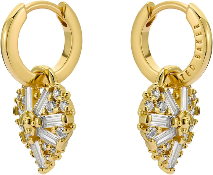 Ted Baker London Cherise Crystal Cluster Heart Huggie Drop Earrings for Women