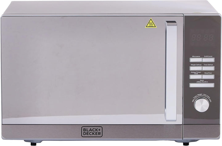 Black & Decker 30L/900W Digital Microwave With-Grill Mirror Finish Body With Multiple Auto Menu Programs, Weight/Time Defrost Function, For Efficient Cooking And Heating MZ30PGSS-B5