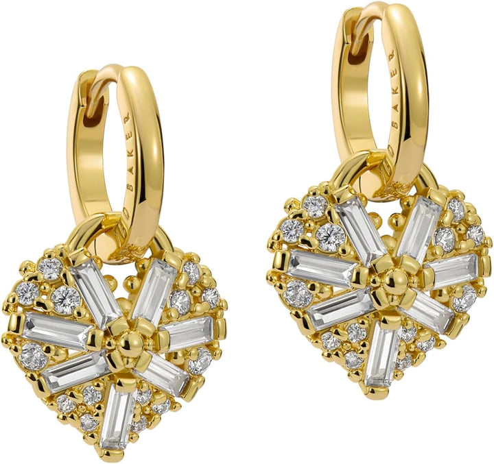 Ted Baker London Cherise Crystal Cluster Heart Huggie Drop Earrings for Women