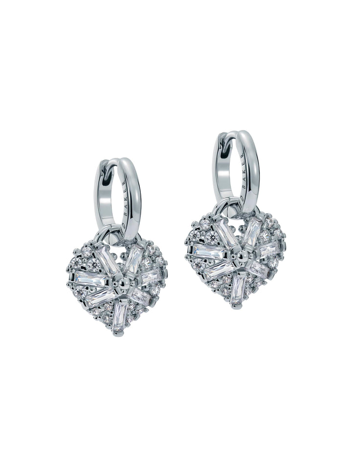 Ted Baker London Cherise Crystal Cluster Heart Huggie Drop Earrings for Women